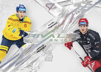 Matej Toman vs. Jordann Perret Ceske Budejovice/Hradec Kralove Tipsport ELH 2024/25 SportZoo 2. serie Rivals on Ice #RI-12